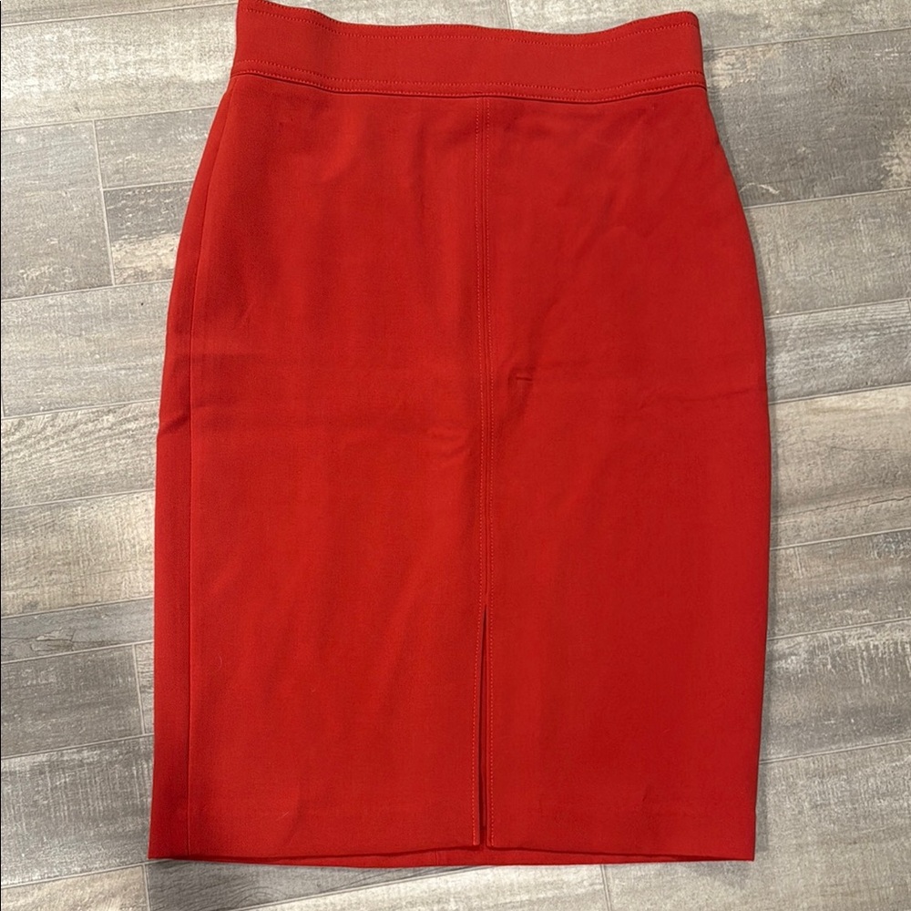 Ann Taylor Elegant Red Pencil Skirt